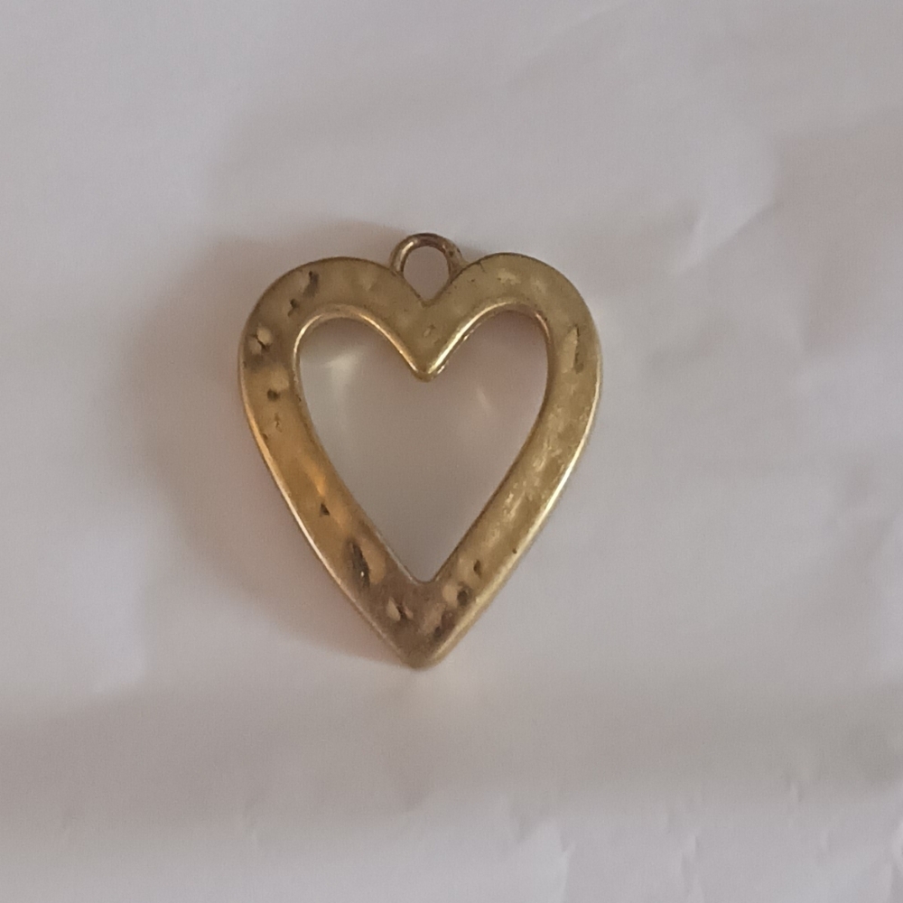 Bag‎ Heart Gold-Tone Charm